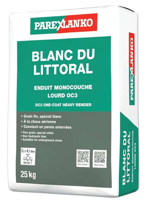 parex blanc du littoral  Precautionary statements - Disposal : P501 To eliminate the contents / packaging in a waste collection point